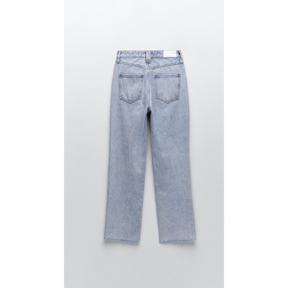 Zara High Rise Straight Leg Jeans - Picture 2 of 16